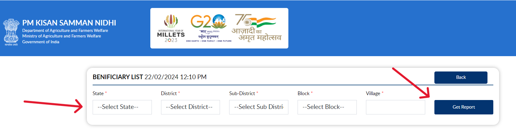 Get Beneficiary List Report