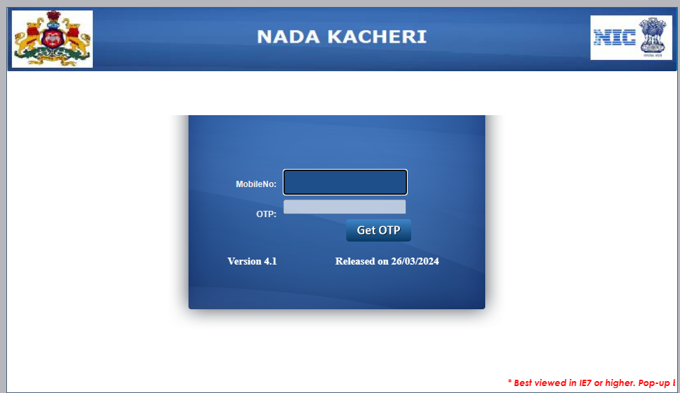 Nadakacheri Login